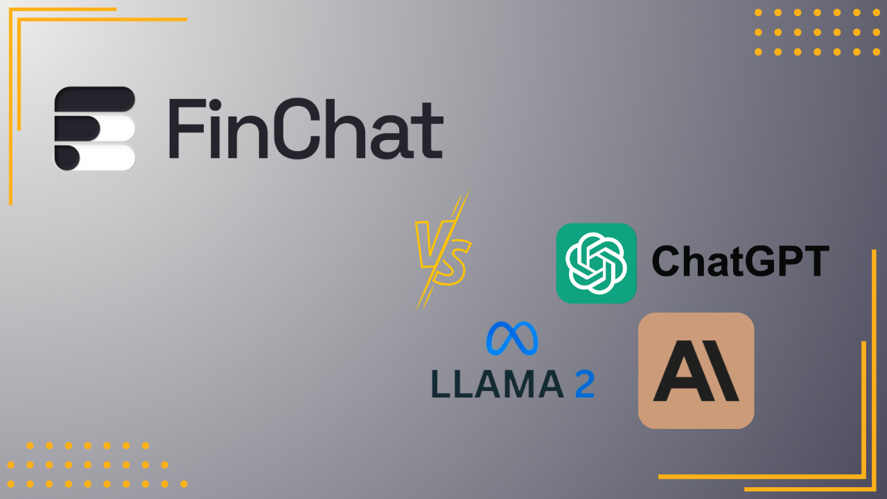 FinChat versus LLMs (ChatGPT, Claude2, Llama2)